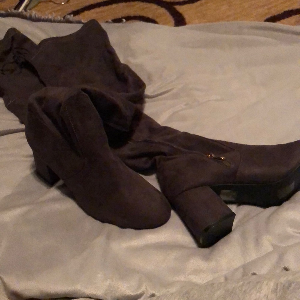 Over the Knee grey boots